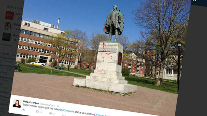 Edward Cornwallis statue defaced in Halifax