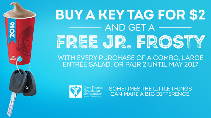 Buy A Wendy’s Canada Key Tag For $2 And Get Free Frosties Until May 2017