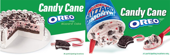 Candy Cane Oreo Blizzard and Cake