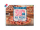 Get 50% Off All Pizzas At Domino’s Canada Through March 19, 2017