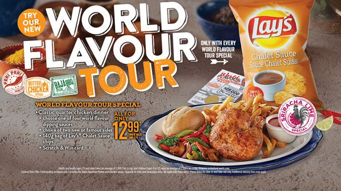 Swiss Chalet Offers New $12.99 World Flavour Tour Promotion