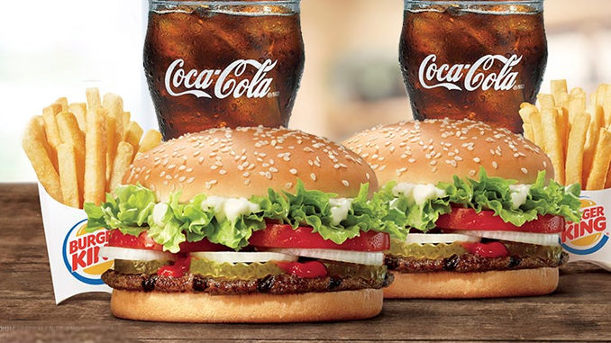 Burger King Canada Offers New 2 For $10 Whopper Meal Deal