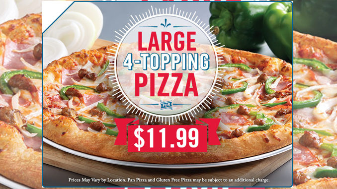 Domino’s Canada Offers Large 4-Topping Pizzas For $11.99