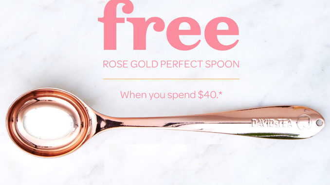 Free Rose Gold Perfect Spoon At DAVIDsTEA With $40 Purchase Through May 1, 2017