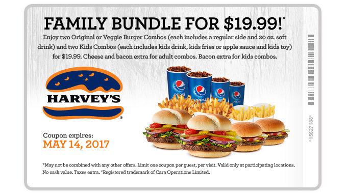 Harvey’s Offers $19.99 Family Bundle Through May 14, 2017