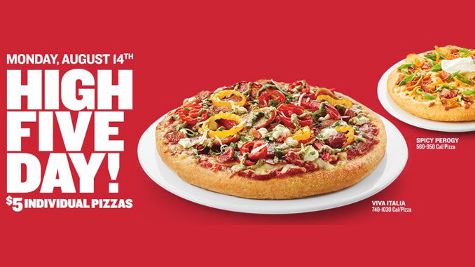 $5 Individual Pizzas At Boston Pizza On August 14, 2017