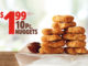 Burger King Canada Brings Back 10 Nuggets For $1.99 Deal
