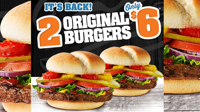 Get Two Original Burgers At Harvey’s For $6 Through September 10, 2017