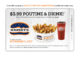 Harvey’s Offers Poutine And A Drink For $3.99 Through November 2, 2017