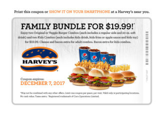 Harvey’s Offers $19.99 Family Bundle Deal Through December 7, 2017
