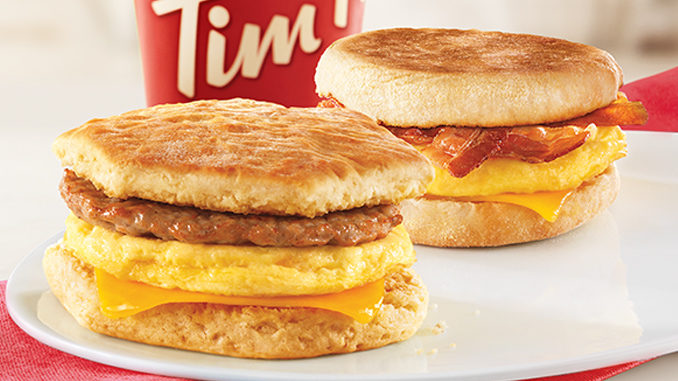 Tim Hortons Offers 2 For $5 Classic Breakfast Sandwiches Deal