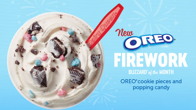 New Oreo Firework Blizzard Is The Dairy Queen Canada Blizzard Of The Month For July, 2018