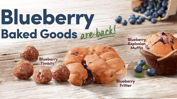 Tim Hortons Welcomes Back Blueberry Baked Goods Featuring The Blueberry Fritter