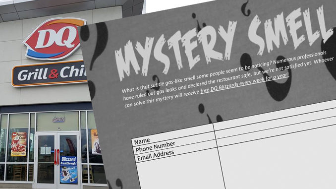 Free Blizzard Treats For A Year If You Can Identify Source Of Mystery Smell At This Calgary Dairy Queen