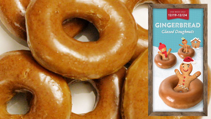 Gingerbread Glazed Doughnuts Coming To Krispy Kreme Canada On December 19, 2018