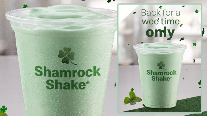 The Shamrock Shake Is Back At McDonald’s Canada Until March 18, 2019
