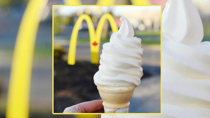 McDonald's Canada Offers $1 Vanilla Soft Serve Cones Through September 2, 2019
