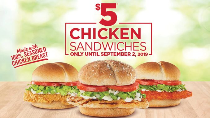 $5 Chicken Sandwiches At Harvey’s Through September 2, 2019