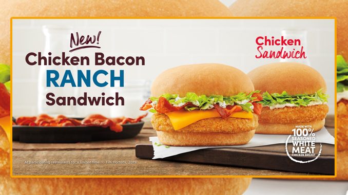 Tim Hortons Introduces New Chicken Bacon Ranch Sandwich