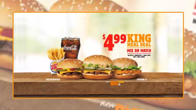 Burger King Canada Adds New Big King Jr. To $4.99 King Meal Deal
