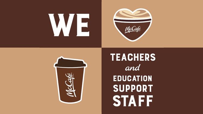 Free Coffee Or Tea For Teachers At McDonald’s Canada On October 5, 2020