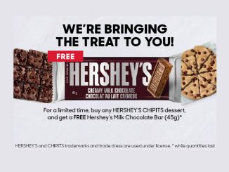 Buy Any Hershey’s Chipits Dessert, Get A Free Full-Sized Hershey’s Chocolate Bar At Pizza Hut Canada