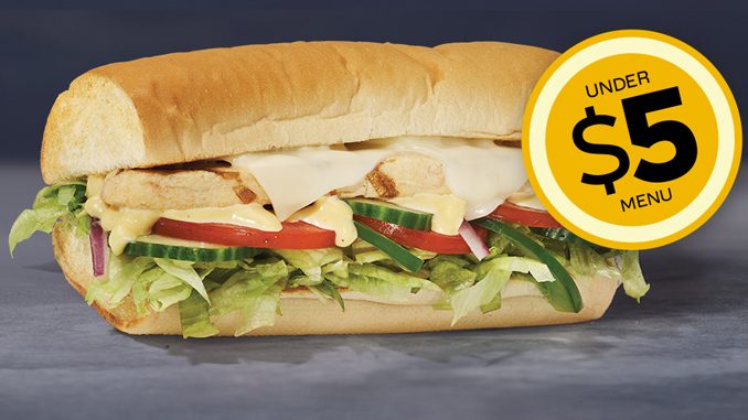 Subway Canada Adds 6-Inch Oven Roasted Chicken Sandwich To Under $5 Menu