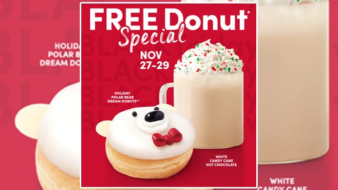 Tim Hortons Offers Free Donut With Beverage Purchase In The App Through November 29, 2020
