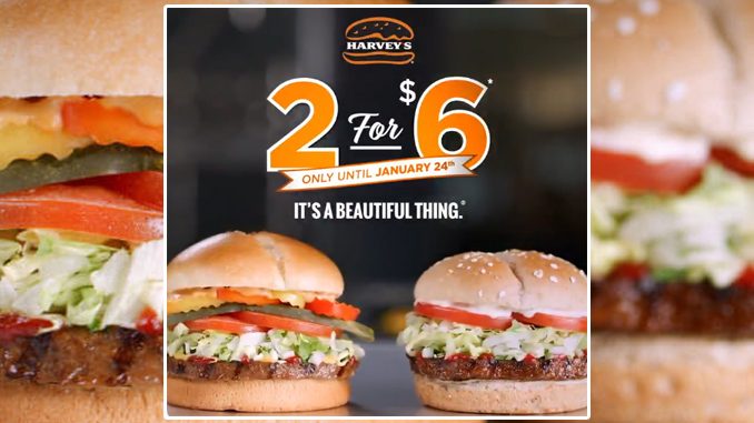 Harvey’s Offers 2 For $6 Original Or Veggie Burgers Deal Through January 24, 2021