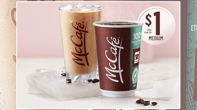 McDonald’s Canada Offers Medium Premium Roast Coffee Or Iced Coffee For $1 Starting February 8, 2021