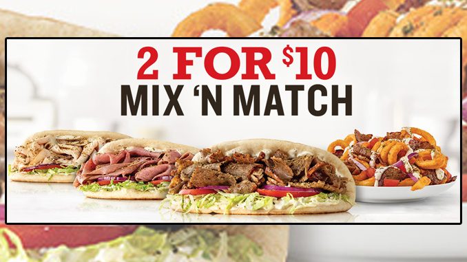Arby’s Canada Launches Revamped 2 For $10 Mix ‘N Match Deal