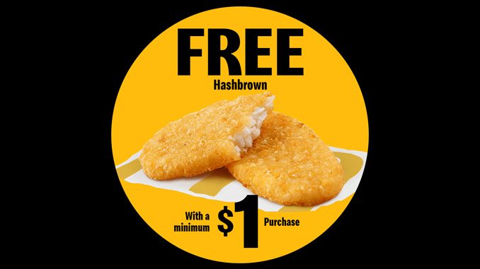 McDonald’s Canada Offers Free Hashbrown With $1 Minimum Purchase On May 1, 2021