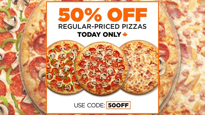 Pizza Pizza Offers 50% Off Regular-Priced Pizzas On June 30, 2021