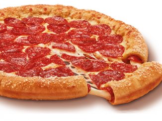 The Pepperoni And Cheese Stuffed Crazy Crust Pizza Is Back At Little Caesars Canada