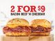 Arby’s Canada Puts Together 2 For $9 Bacon Beef ‘N Cheddar Sandwich Deal