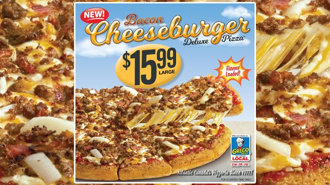 Greco Pizza Introduces New Bacon Cheeseburger Deluxe Pizza And Garlic Fingers