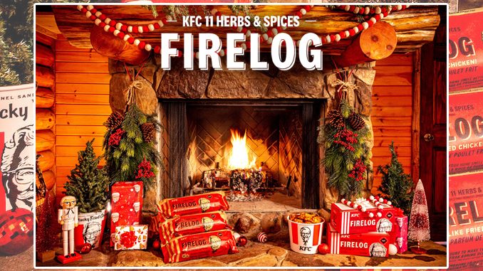KFC Canada Welcomes Back 11 Herbs & Spices Firelog For 2021 Holiday Season