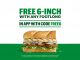 Subway Canada Offers Free 6-Inch With Any Footlong Purchase In The App Through December 26, 2021