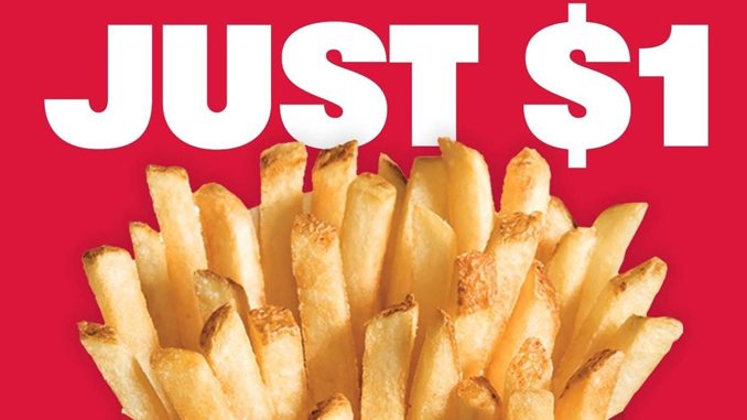 Wendy’s Canada Offers $1 Large Fries With Any App Purchase Through January 30, 2022