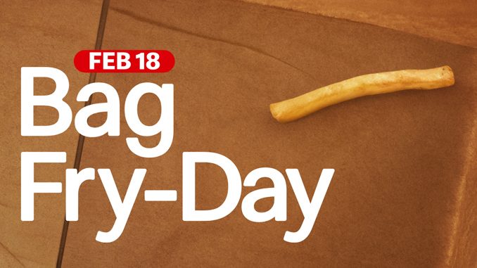 McDonald’s Canada Offers Free Fries With $1 Minimum App Purchase On February 18, 2022
