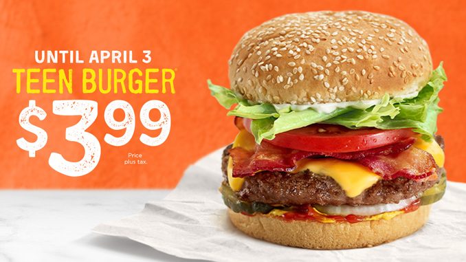 A&W Canada Offers $3.99 Teen Burger Deal Through April 3, 2022