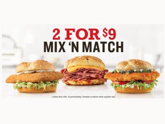 Arby’s Canada Launches Revamped 2 For $9 Mix ‘N Match Menu