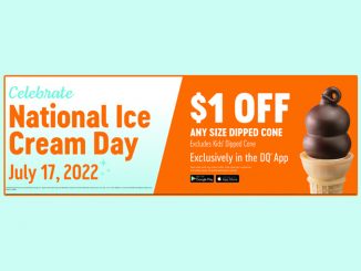 Dairy Queen Canada Offers $1 Off Any Size Dipped Cone On July 17, 2022