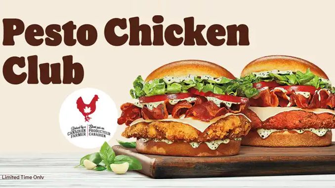 Burger King Canada Launches New Pesto Chicken Club Sandwich