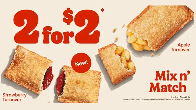 Burger King Canada Offers New Strawberry Turnover As Part Of 2 for $2 Mix n' Match Turnover Deal