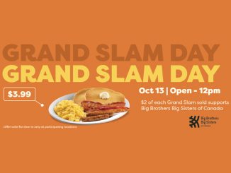Denny’s Canada Offers $3.99 Original Grand Slam Deal On October 13, 2022