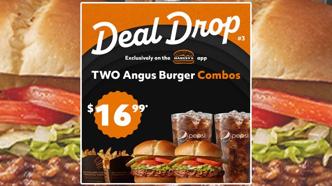 Harvey’s Offers 2 Angus Burger Combos For $16.99 In The App Through December 18, 2022