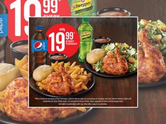 Two Can Dine For $19.99 At Swiss Chalet Every Tuesday Through September 24, 2023