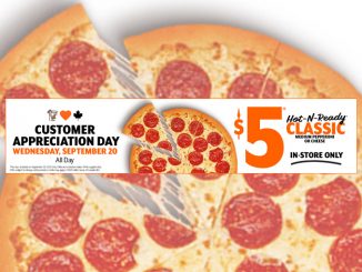 Little Caesars Canada Offers $5 Classic Medium Pepperoni Or Cheese Pizzas On September 20, 2023