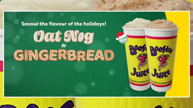 Booster Juice Introduces New Oat Nog Smoothie And More For 2023 Holiday Season